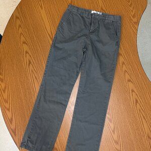 Old Navy Boys Straight Rotation Chino Pants - Grey - Size 18 (Adjustable Waist)